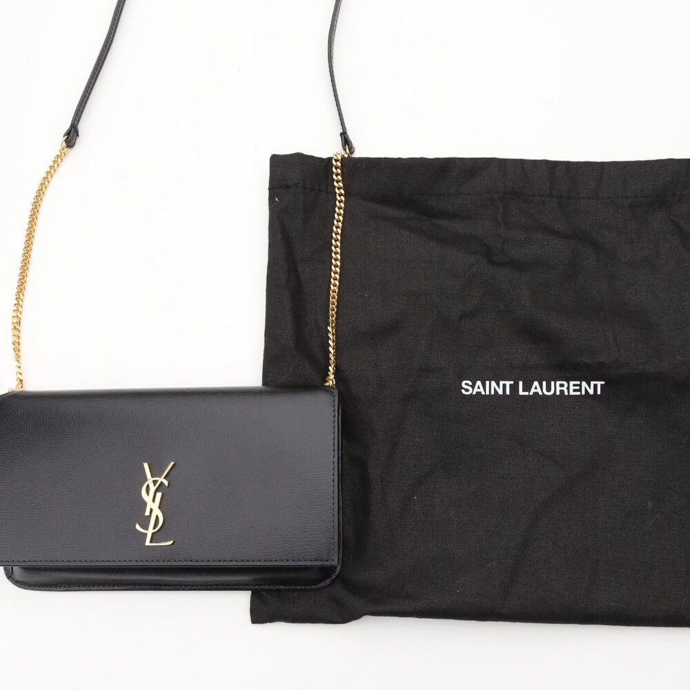 SAINT LAURENT  Cassandre Strap leather phone case